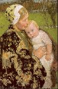 Melchers, Gari Julius Motherhood Spain oil painting artist